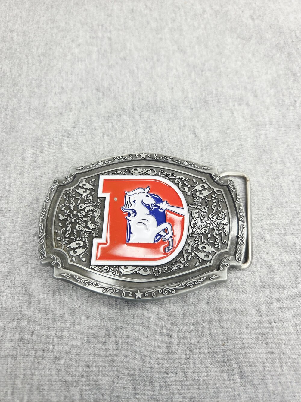 Denver Broncos Retro D Logo Belt Buckle
